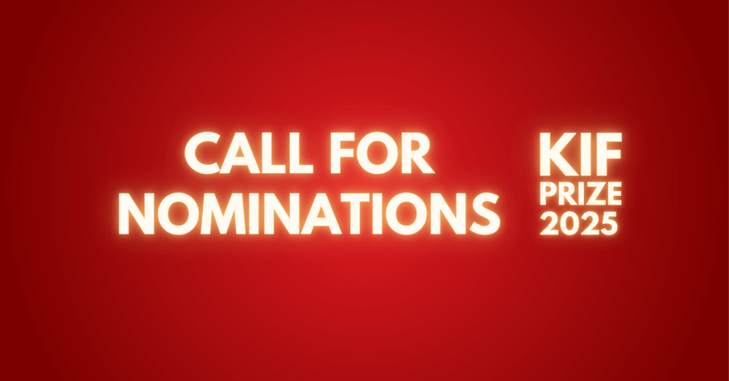 The KIF Prize 2025 – call for&nbsp;nominations